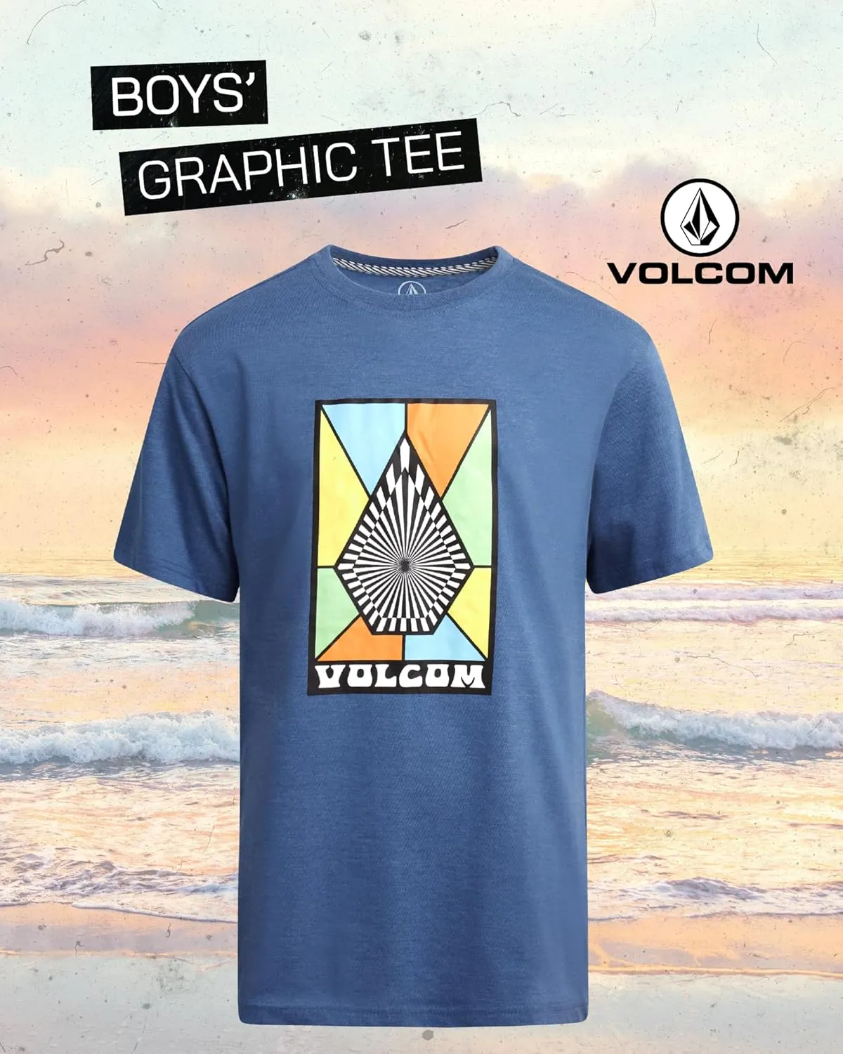 Volcom Boys T Shirt - Cotton Blend Short Sleeve Graphic Tees for Boys - Cool Casual Graphic T Shirts (Sizes: 8-16)
