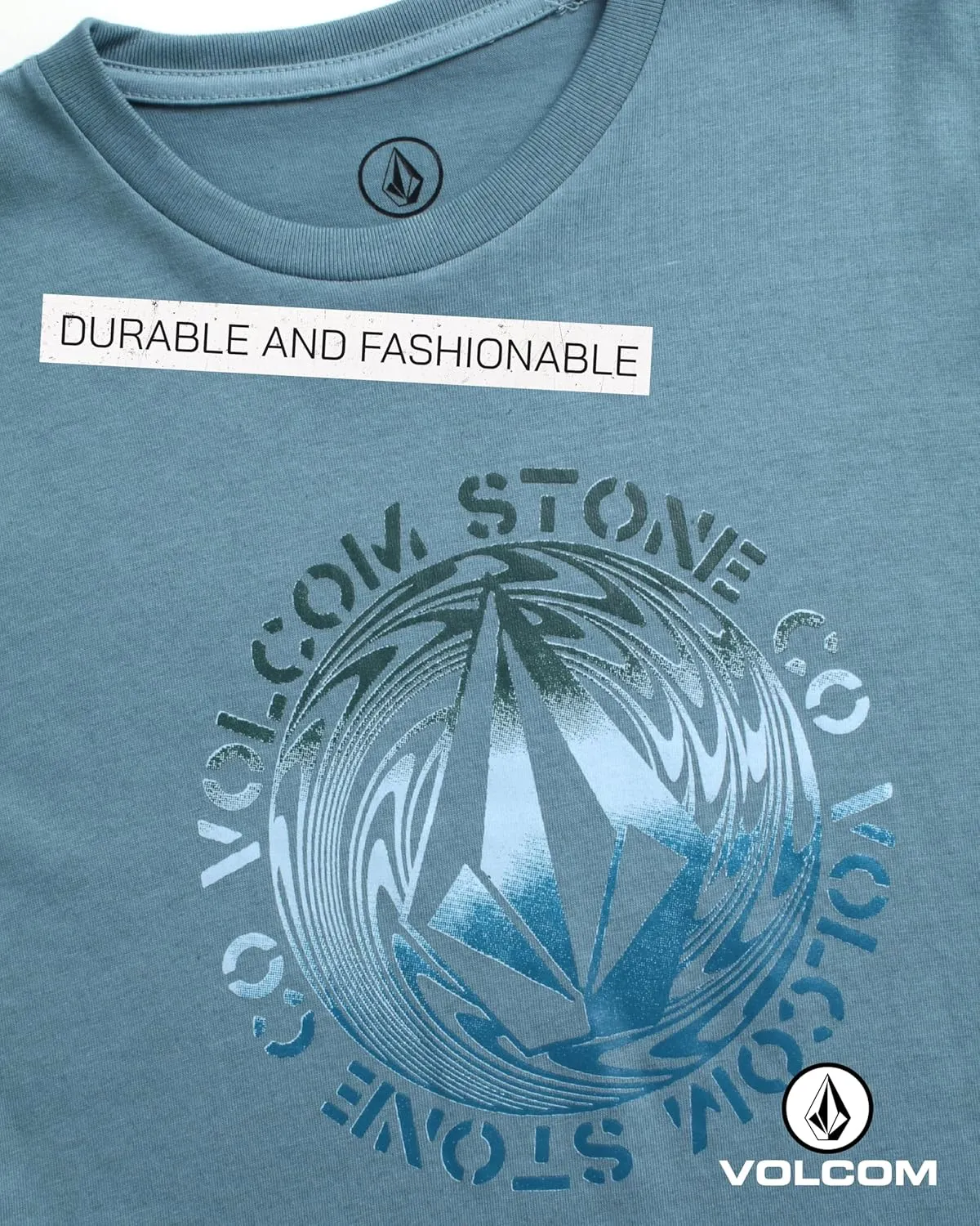 Volcom Boys' Two-Fer Shirt - Pullover Crewneck Long Sleeve Shirt - Stylish Logo Graphic Tee for Boys (Size: 8-20)