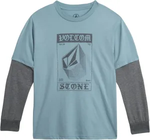 Volcom Boys' Two-Fer Shirt - Pullover Crewneck Long Sleeve Shirt - Stylish Logo Graphic Tee for Boys (Size: 8-20)