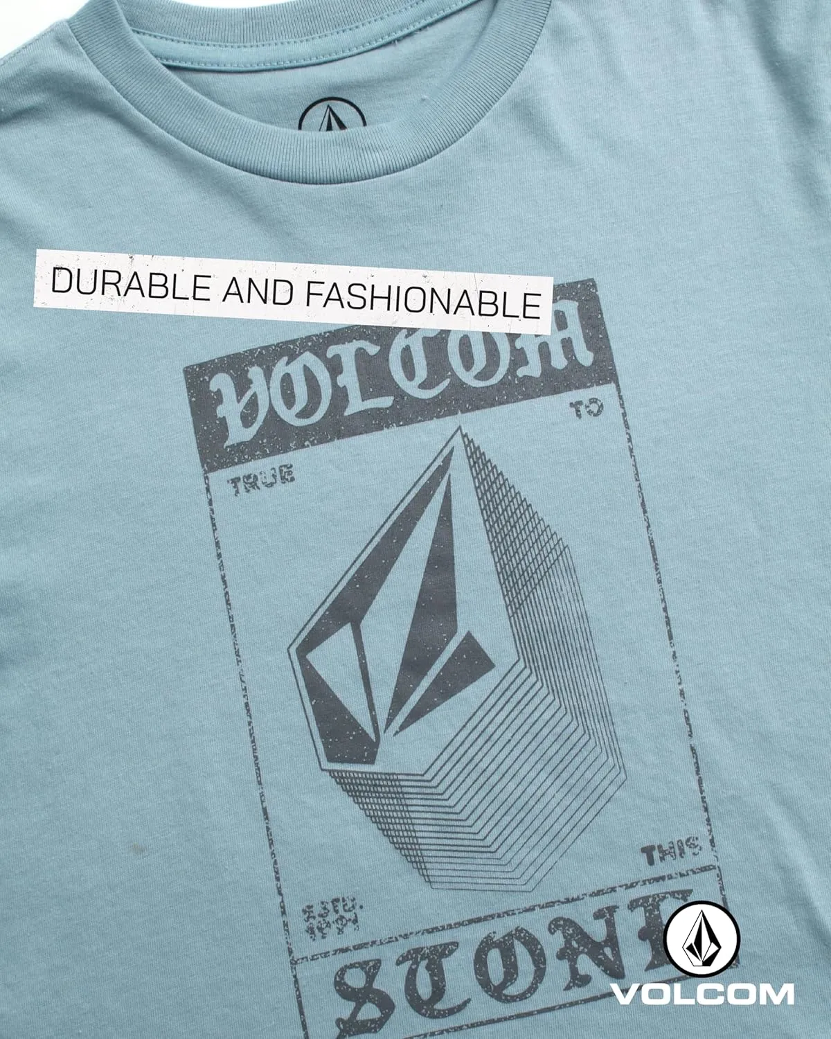 Volcom Boys' Two-Fer Shirt - Pullover Crewneck Long Sleeve Shirt - Stylish Logo Graphic Tee for Boys (Size: 8-20)