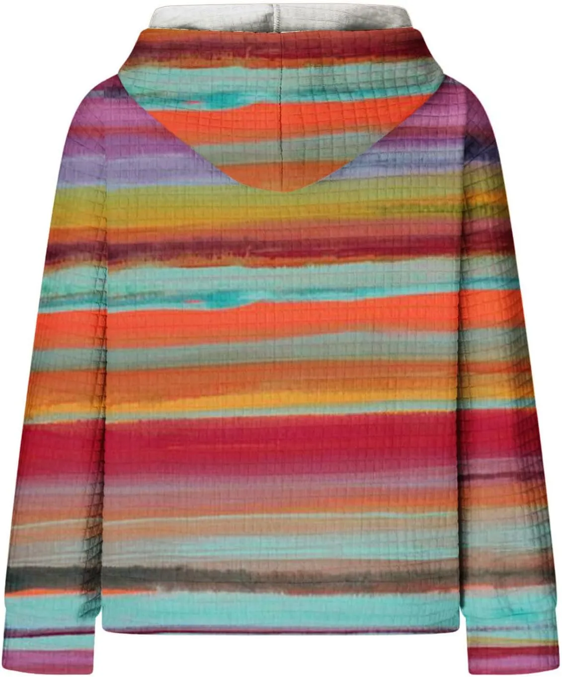 Waffle Knit Hoodies for Women Trendy Oversized Sweatshirts Fall Winter Causal Drawstring Preppy Pullover Sweaters