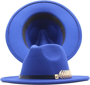 Wide Brim Fedora Hats for Men Women Panama Rancher Hat Classic British Style Ladies Fedora Jazz Hat