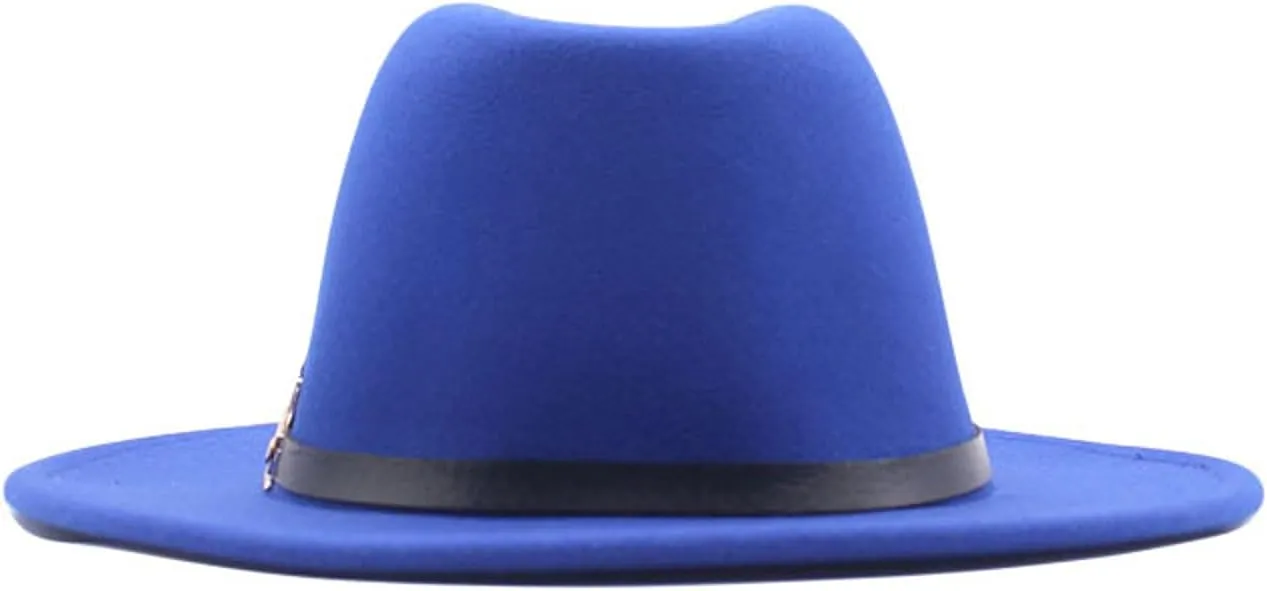 Wide Brim Fedora Hats for Men Women Panama Rancher Hat Classic British Style Ladies Fedora Jazz Hat