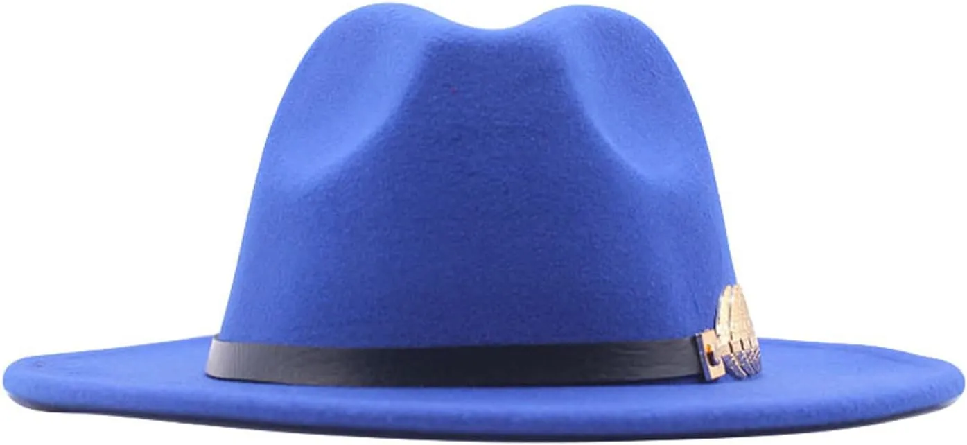 Wide Brim Fedora Hats for Men Women Panama Rancher Hat Classic British Style Ladies Fedora Jazz Hat