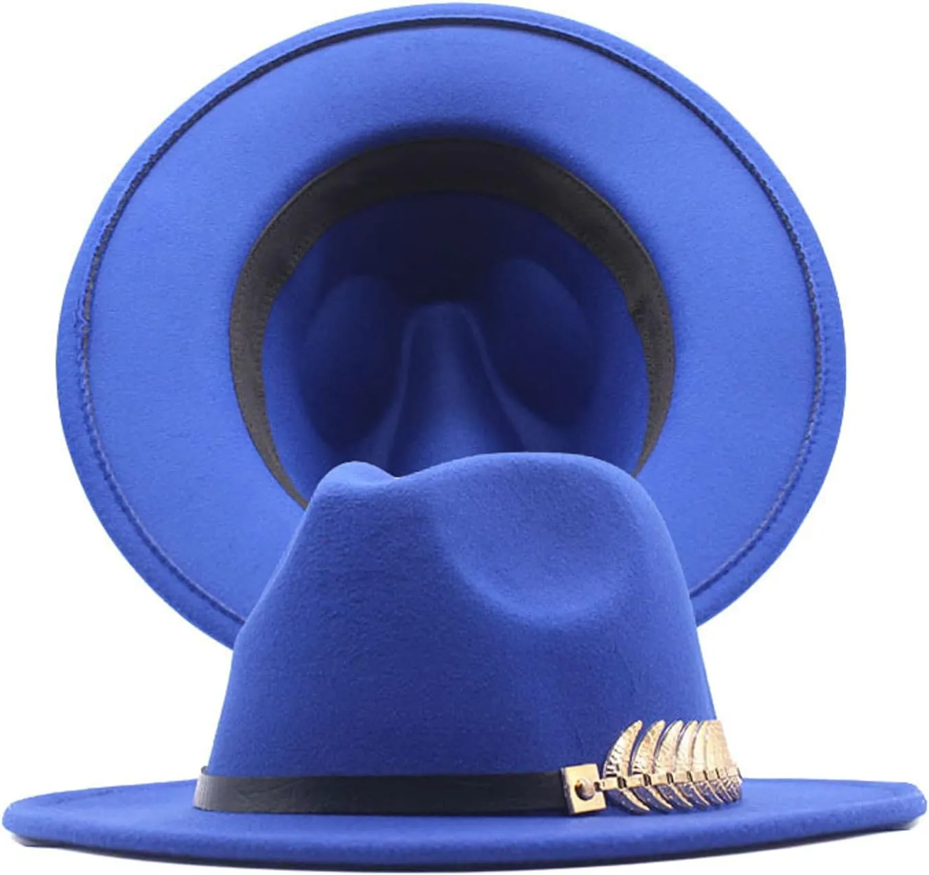 Wide Brim Fedora Hats for Men Women Panama Rancher Hat Classic British Style Ladies Fedora Jazz Hat