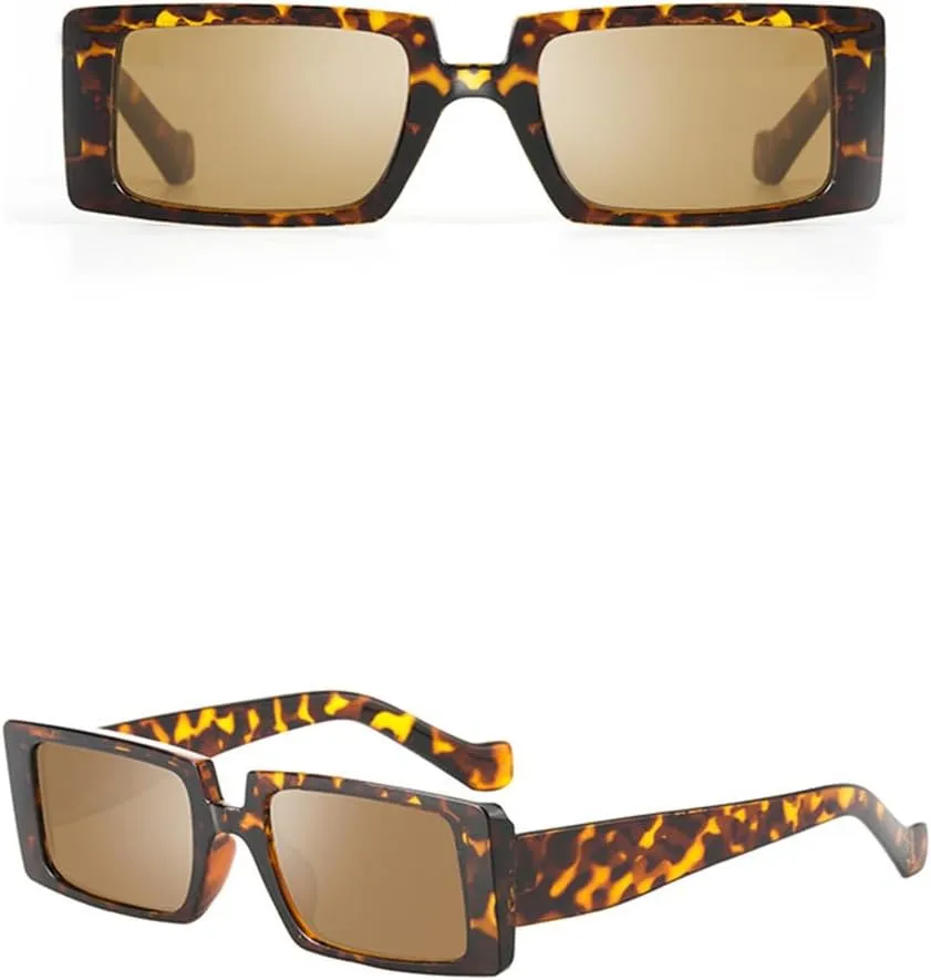Wide Rectangle Sunglasses Women Transparent Frame Flat Top Clear Lens Sun Glasses Shades Fashion Female