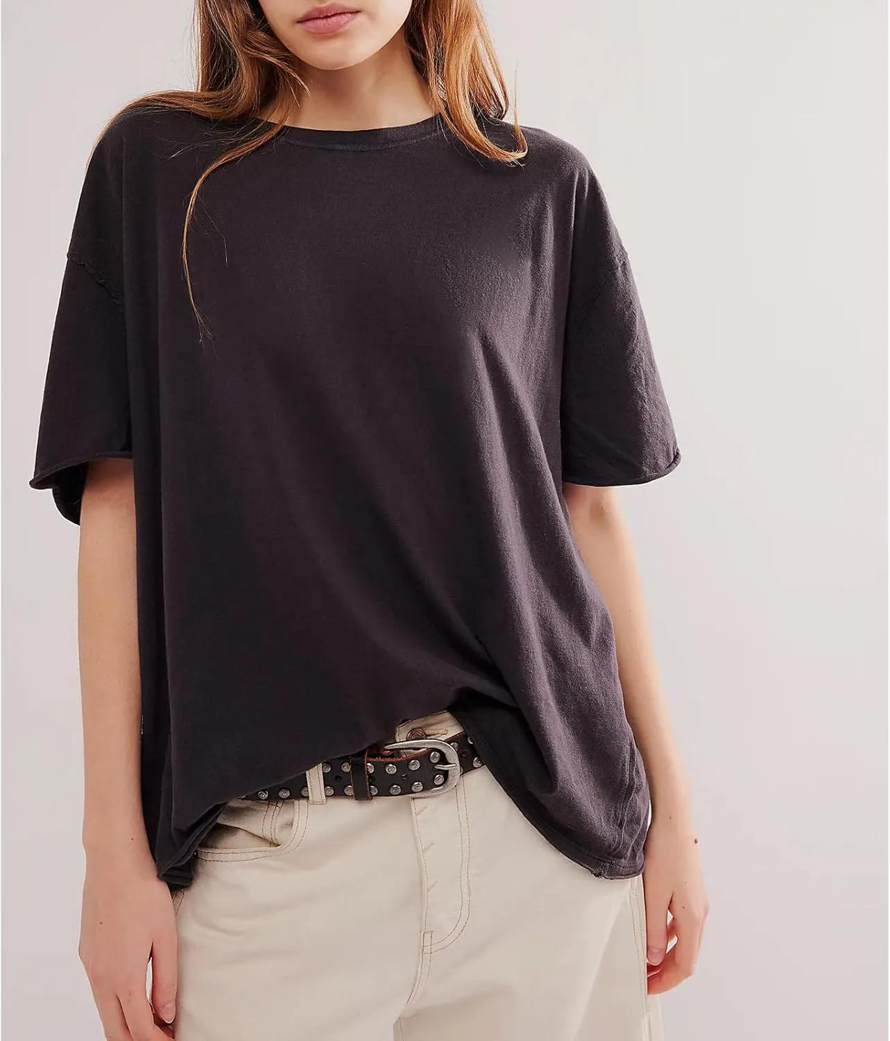 Women Butterfly Lace Short Sleeve Top Y2k Oversized Cut Out Solid Crew Neck T Shirts Summer Embroidered Tee