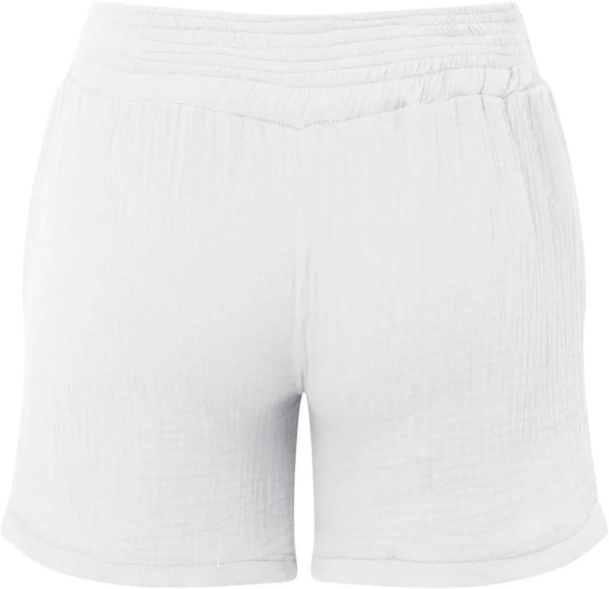 Women Layered Pleats Maternity Shorts Underbelly Drawstring Elastic Waist with Pockets Comfy Casual Beach Shorts