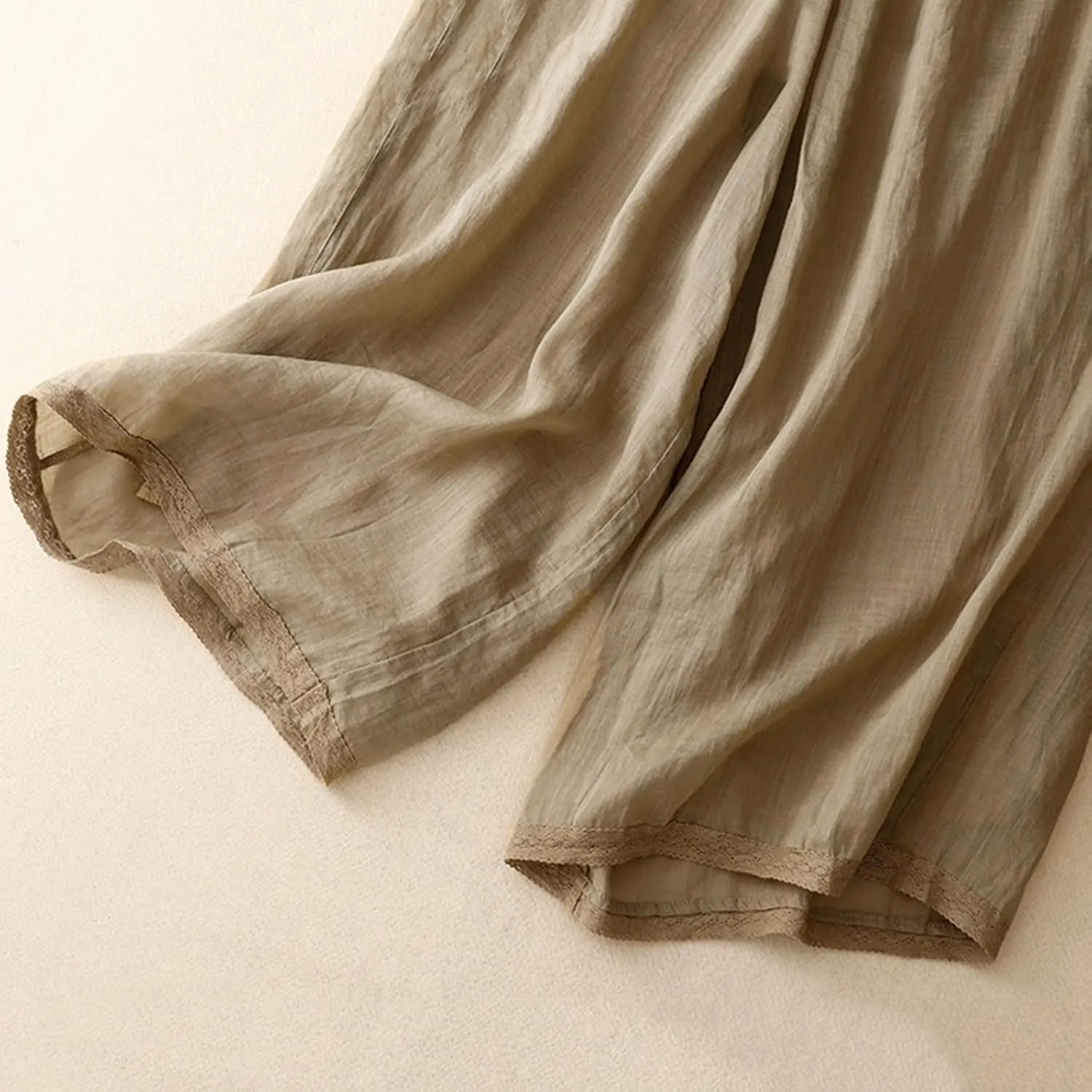 Women Palazzo Pants 2024 Trendy Wide Leg Linen Pants Summer Casual Culottes Gaucho Pants Dressy Causal Clothes 2024