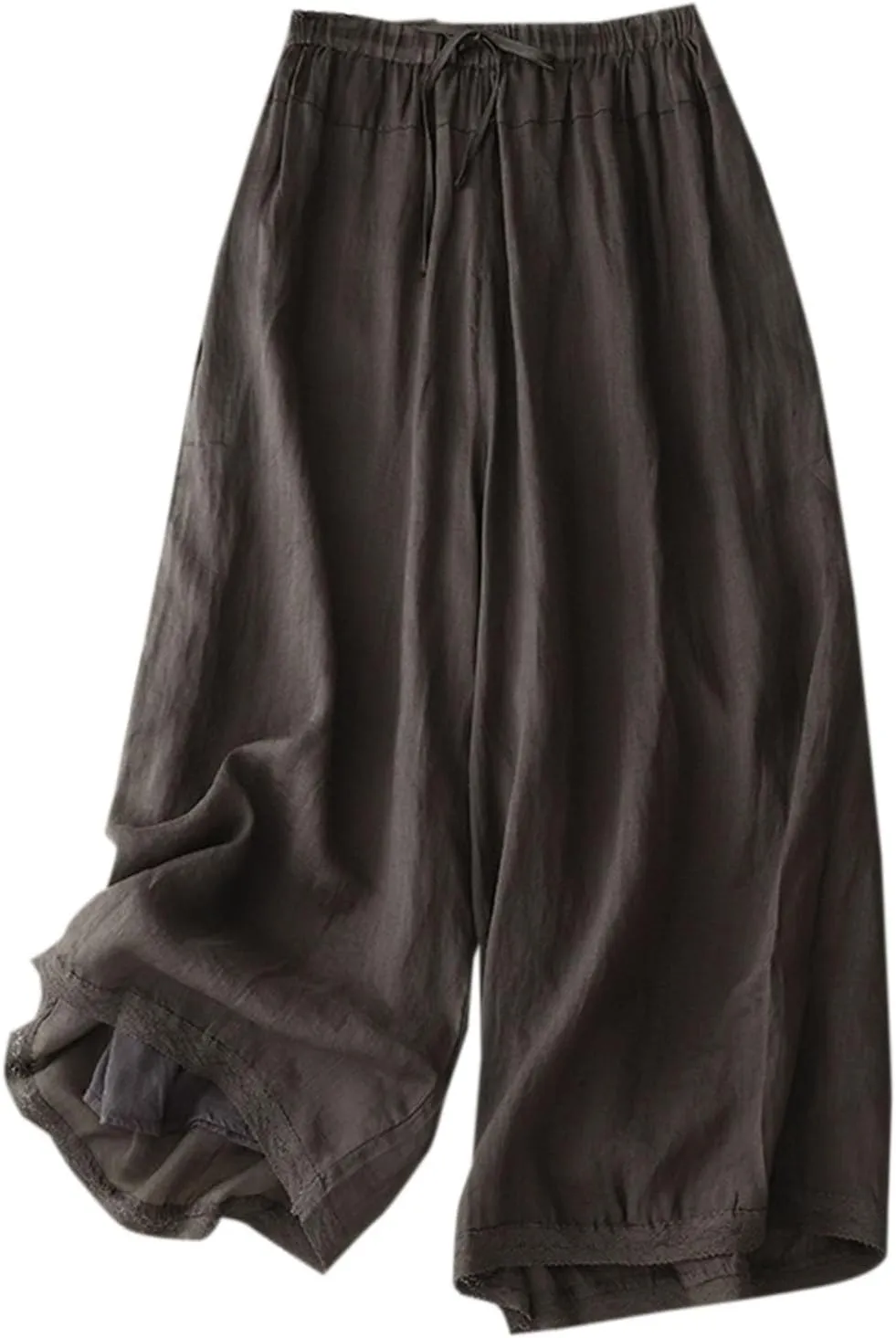 Women Palazzo Pants 2024 Trendy Wide Leg Linen Pants Summer Casual Culottes Gaucho Pants Dressy Causal Clothes 2024