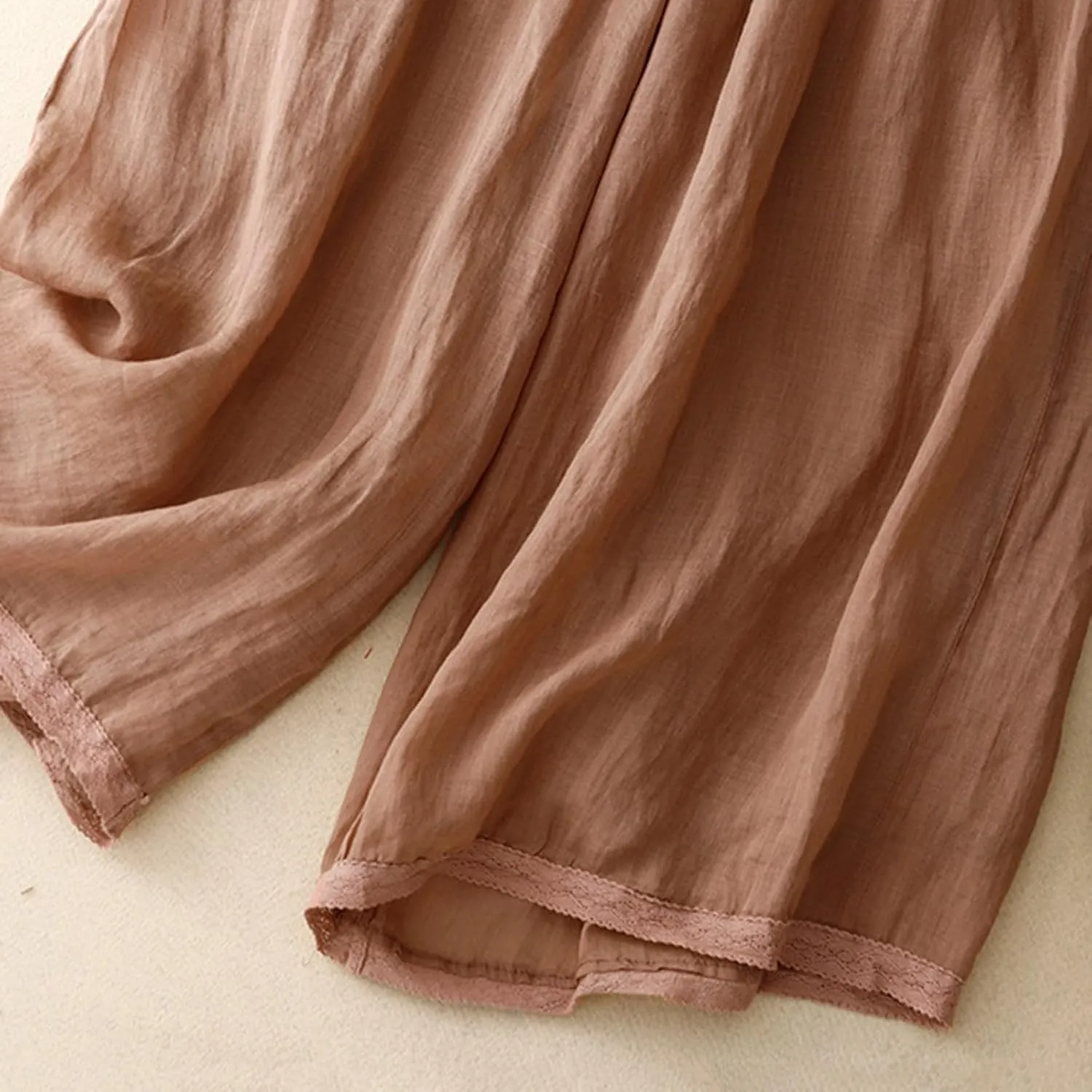 Women Palazzo Pants 2024 Trendy Wide Leg Linen Pants Summer Casual Culottes Gaucho Pants Dressy Causal Clothes 2024