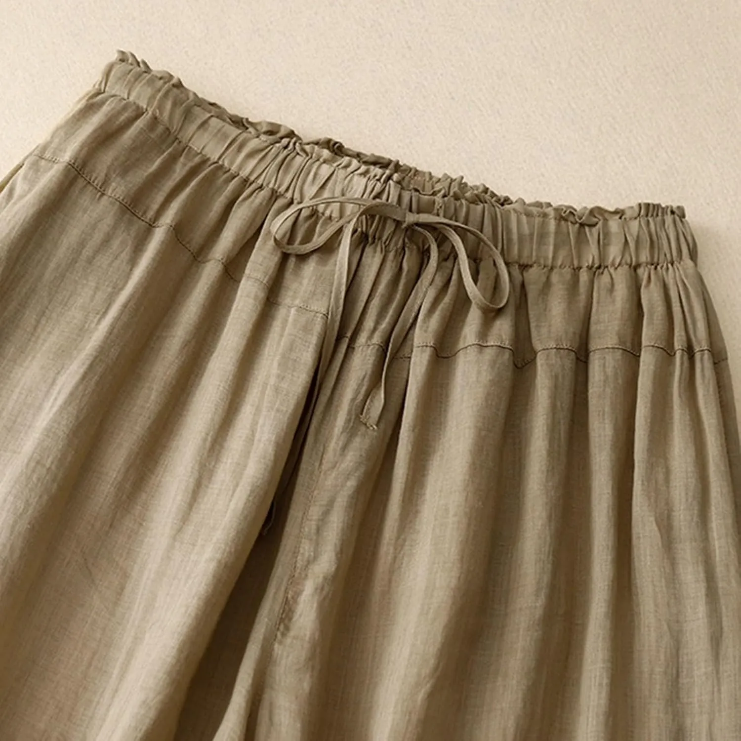 Women Palazzo Pants 2024 Trendy Wide Leg Linen Pants Summer Casual Culottes Gaucho Pants Dressy Causal Clothes 2024