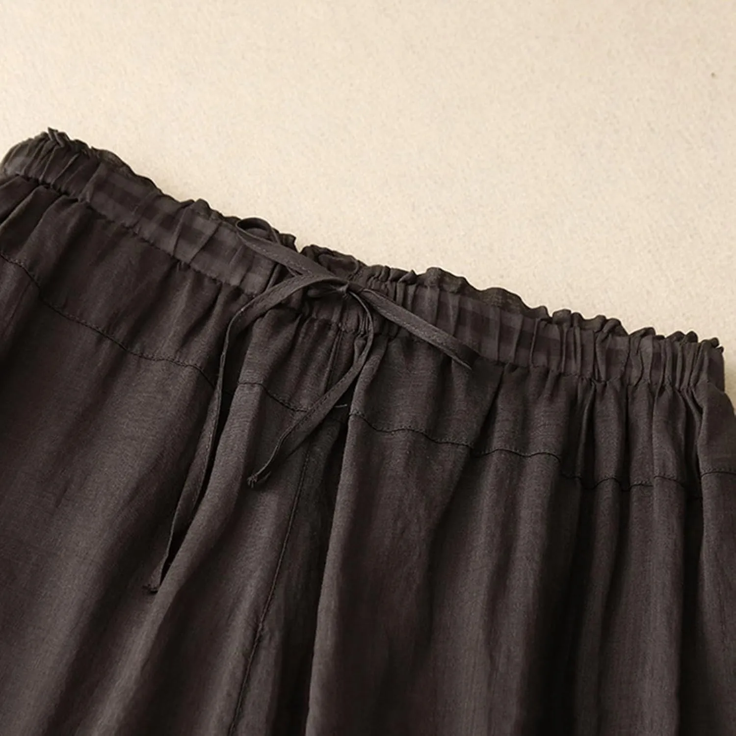Women Palazzo Pants 2024 Trendy Wide Leg Linen Pants Summer Casual Culottes Gaucho Pants Dressy Causal Clothes 2024
