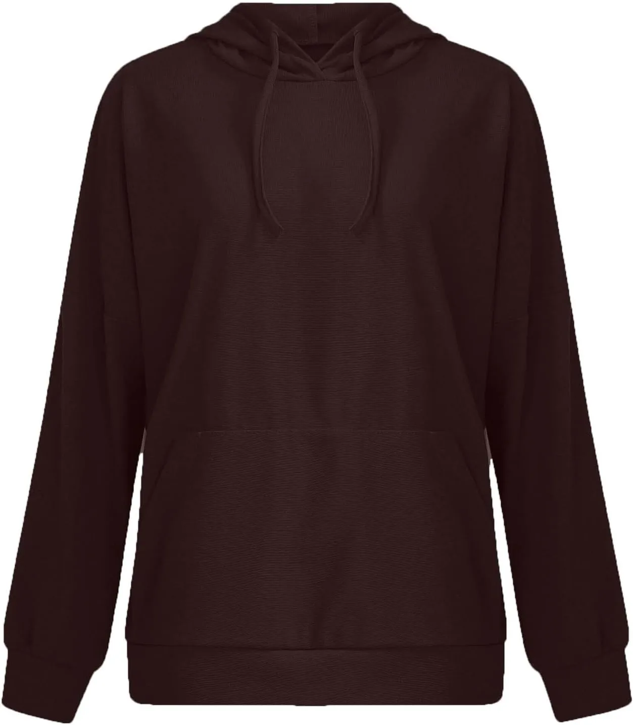 Women's 2024 Waffle Knit Hoodies Stylish Oversized Sweatshirts with Drawstring Hooded Lightweight Athletic Hoody Tops