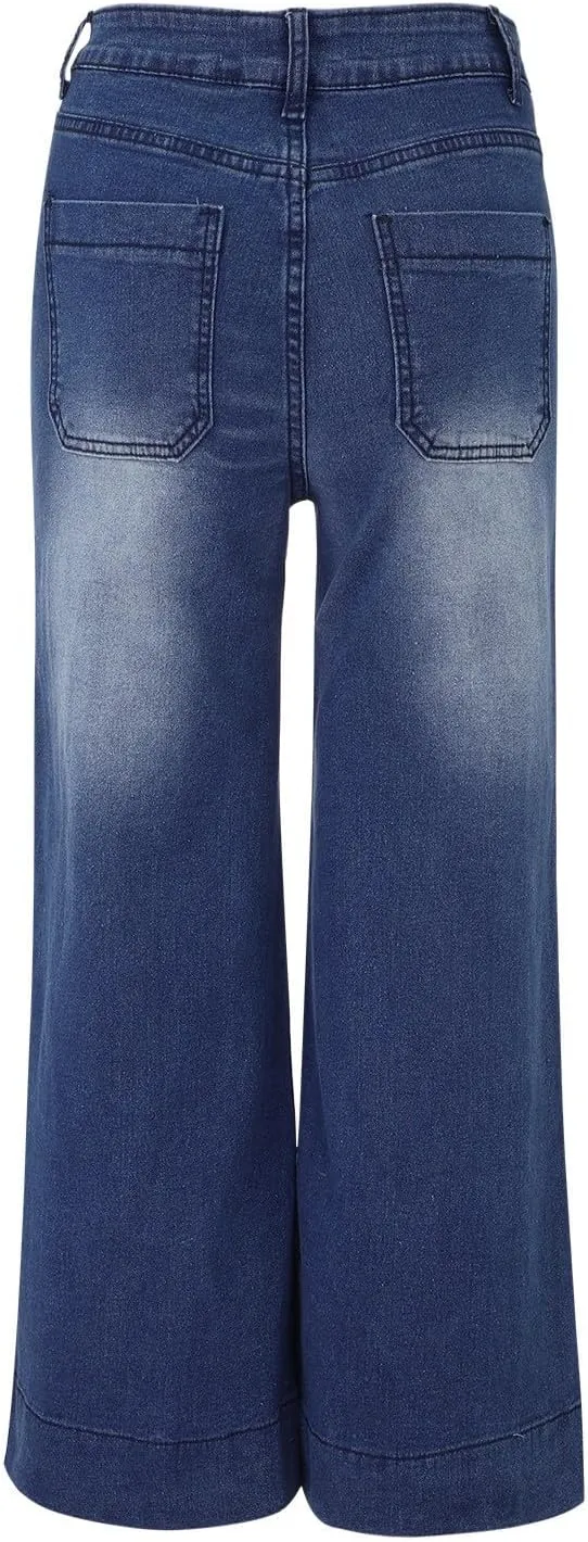 Women's Barrel Jeans Wide Leg Mid Rise Loose Y2k Baggy Boyfriend Jeans(Runs Small, Order Two Size Up