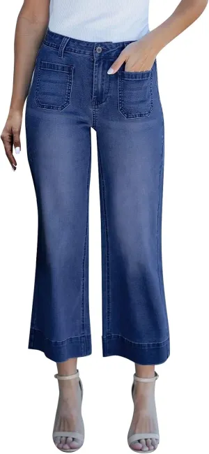 Women's Barrel Jeans Wide Leg Mid Rise Loose Y2k Baggy Boyfriend Jeans(Runs Small, Order Two Size Up