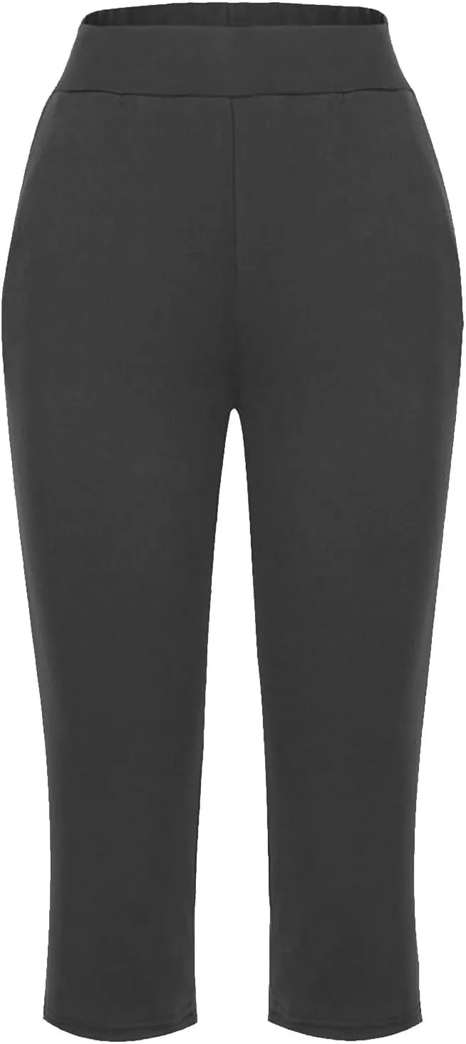 Womens Capris for Summer 2024 High Waisted Cutout Yoga Capris Lightweight Cozy Cropped Tummy Control Workout Leggings