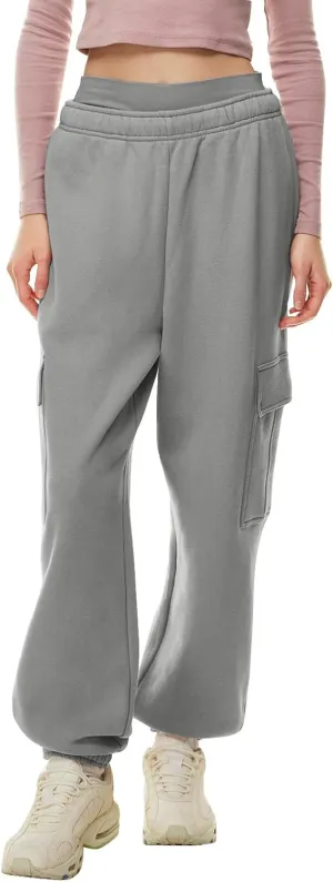 Womens Cargo Sweatpants Casual Baggy Fleece High Waisted Joggers Pants Oversized Fashion Outfits Y2k Clothes 2024