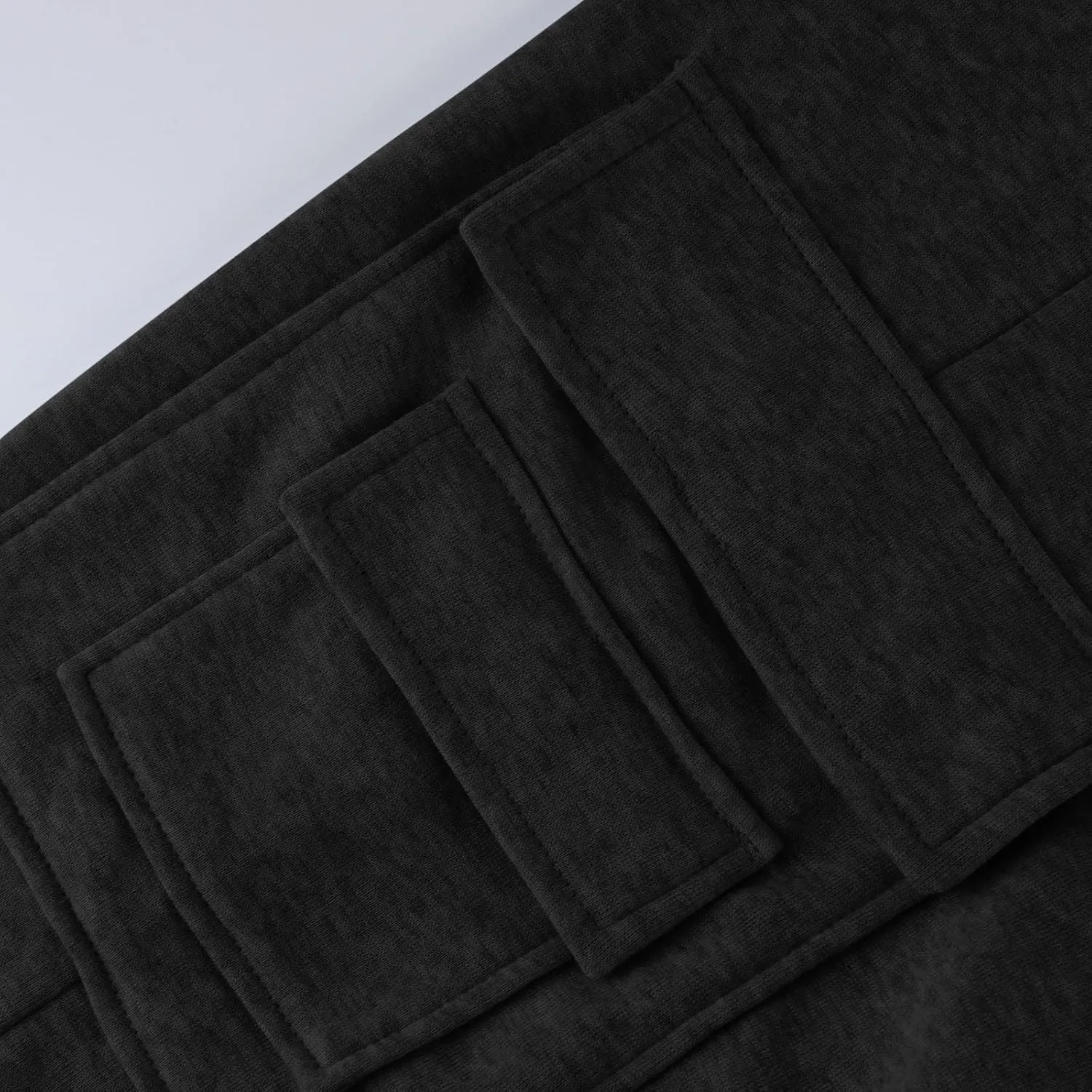Womens Cargo Sweatpants Oversized Fleece Joggers with Pockets Elastic Waist Cargo Pants Baggy Straight Leg Sweatpants