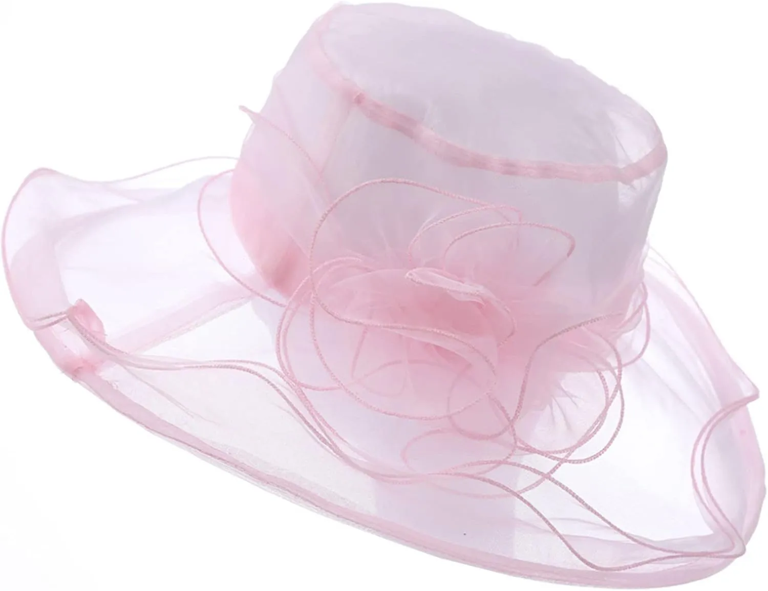 Womens Church Hats Derby Tea Party Easter Outfits Fascinator Wide Brim Ladies Elegant Dress Sunhat Summer