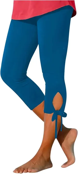 Womens Elastic Casual Scrunch Leggings High Waist Butt Beach Floral Tights Tummy Control Workout Ladies Yoga Pants