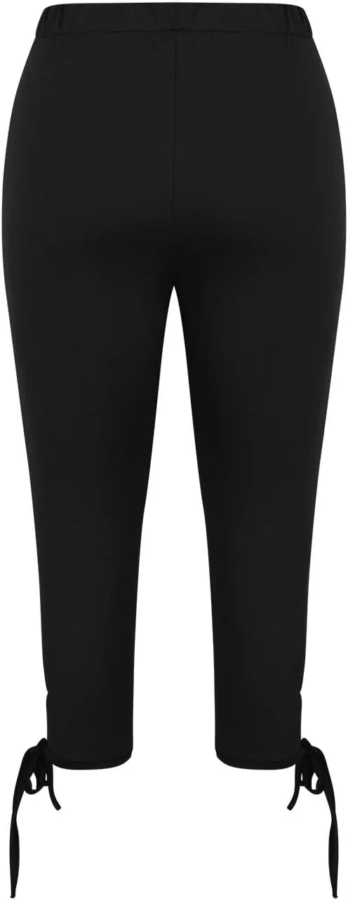 Womens Elastic Casual Scrunch Leggings High Waist Butt Beach Floral Tights Tummy Control Workout Ladies Yoga Pants