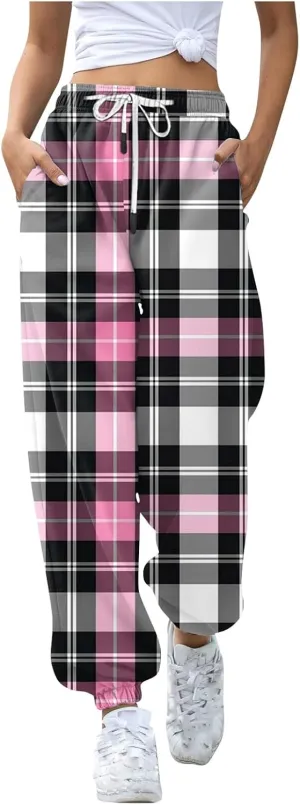Womens Joggers Pants with Pockets Wide Leg Sweatpants for Women Spider Wed Graphics Plus Size Y2k Lounge Pants