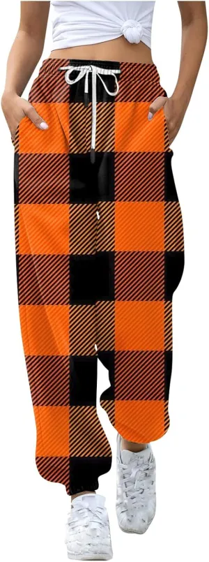 Womens Joggers Pants with Pockets Wide Leg Sweatpants for Women Spider Wed Graphics Plus Size Y2k Lounge Pants