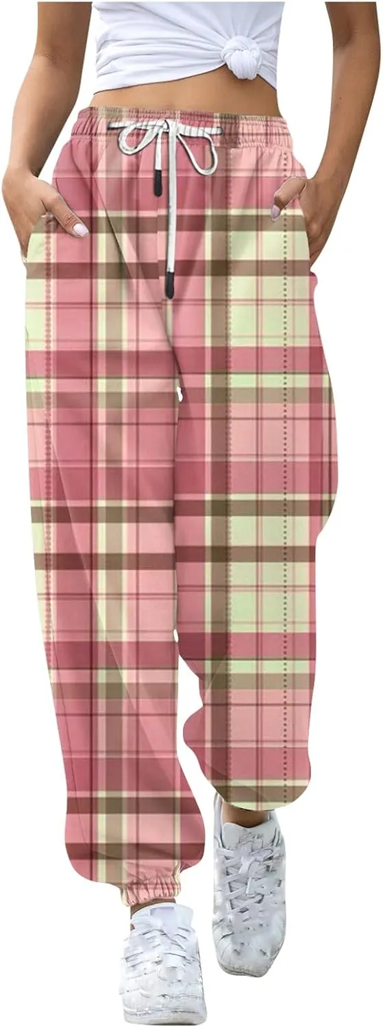 Womens Joggers Pants with Pockets Wide Leg Sweatpants for Women Spider Wed Graphics Plus Size Y2k Lounge Pants