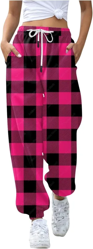 Womens Joggers Pants with Pockets Wide Leg Sweatpants for Women Spider Wed Graphics Plus Size Y2k Lounge Pants