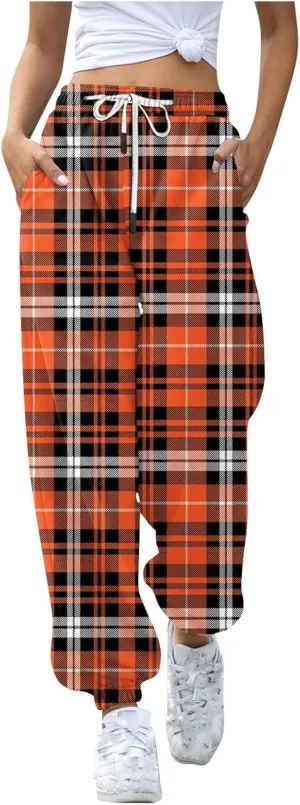 Womens Joggers Pants with Pockets Wide Leg Sweatpants for Women Spider Wed Graphics Plus Size Y2k Lounge Pants