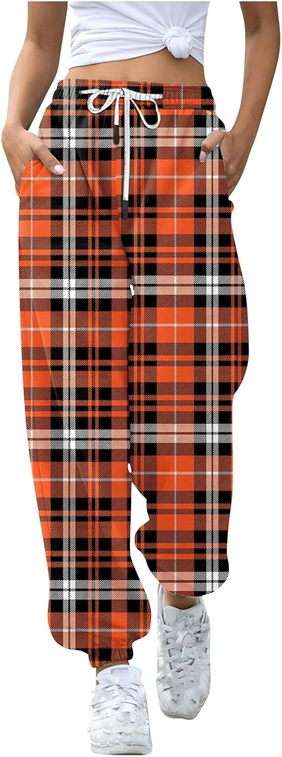 Womens Joggers Pants with Pockets Wide Leg Sweatpants for Women Spider Wed Graphics Plus Size Y2k Lounge Pants