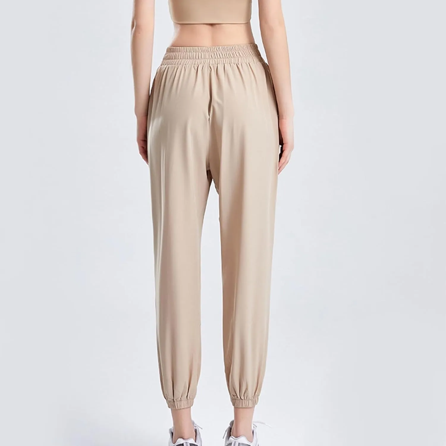 Women's Pants with Pockets High Waisted Lounge Casual Wide Leg Drawstring Sweatpant Baggy 2024 Trendy Baggy Bottom