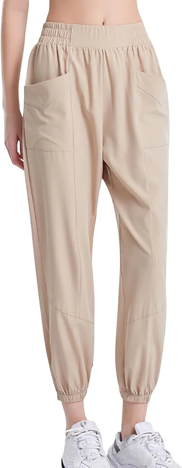 Women's Pants with Pockets High Waisted Lounge Casual Wide Leg Drawstring Sweatpant Baggy 2024 Trendy Baggy Bottom