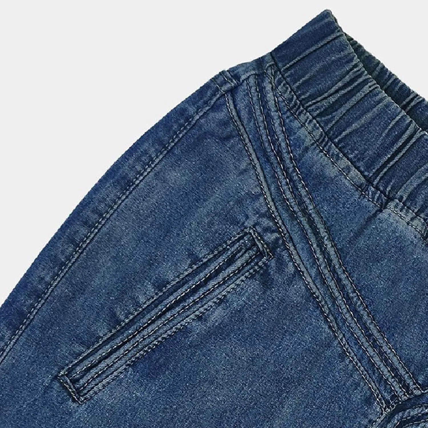 Women's Plus Size Denim Maxi Skirts with Frayed Hem, Pockets, Elastic Waist Stylish Casual Ankle Length Jean Skirt