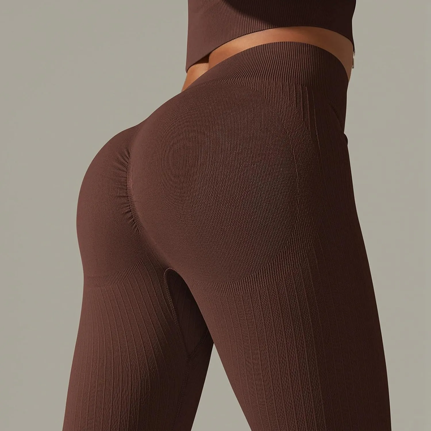 Womens Sporty Compression Leggings Trendy Seamless Yoga High Waist Yoga Pants Skimpy High Waisted Patterned Lift Gym