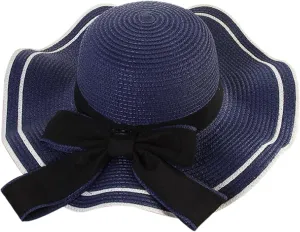Women's Sun Visor Hats Wide Brim Straw Beach Hat Wide Brim Derby Hats Floppy Straw Hat Foldable Packable Summer Hats