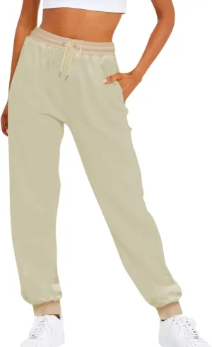 Womens Sweatpants Loose Drawstring Joggers Pants Pockets Workout Casual Comfy Lounge Baggy High Waist Lounge Joggers
