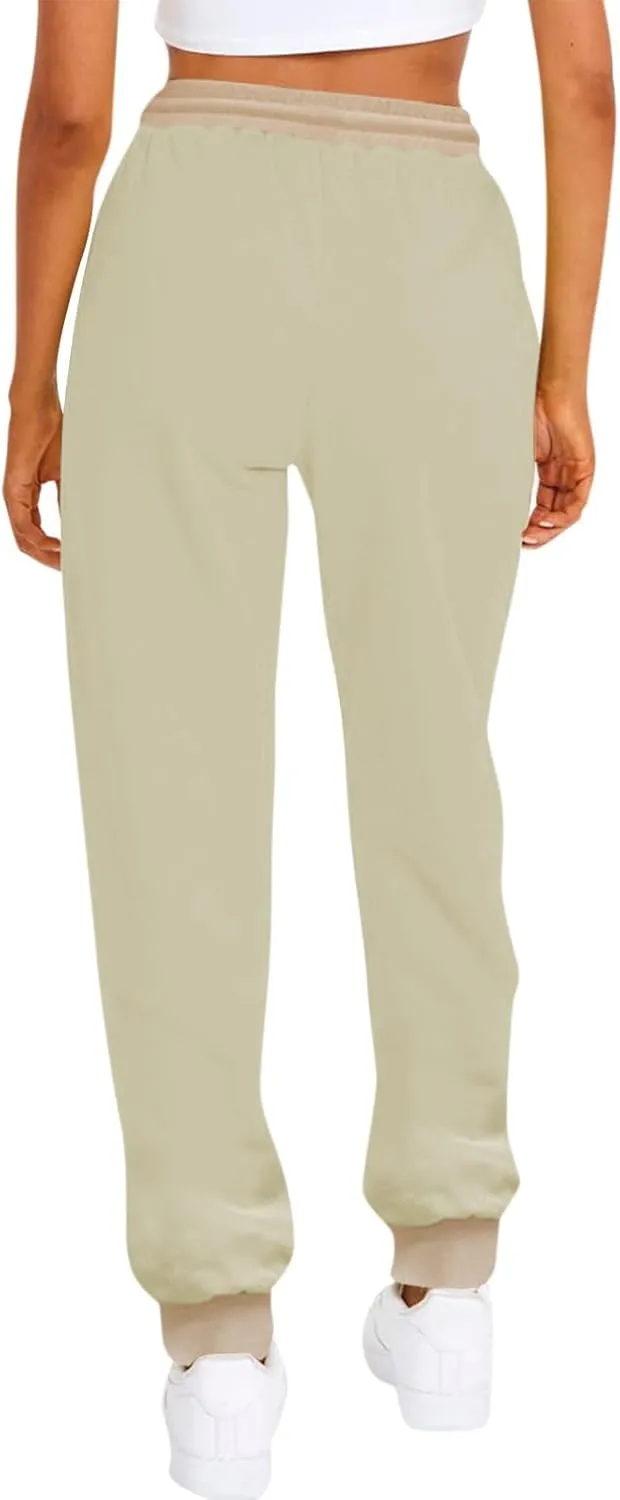 Womens Sweatpants Loose Drawstring Joggers Pants Pockets Workout Casual Comfy Lounge Baggy High Waist Lounge Joggers