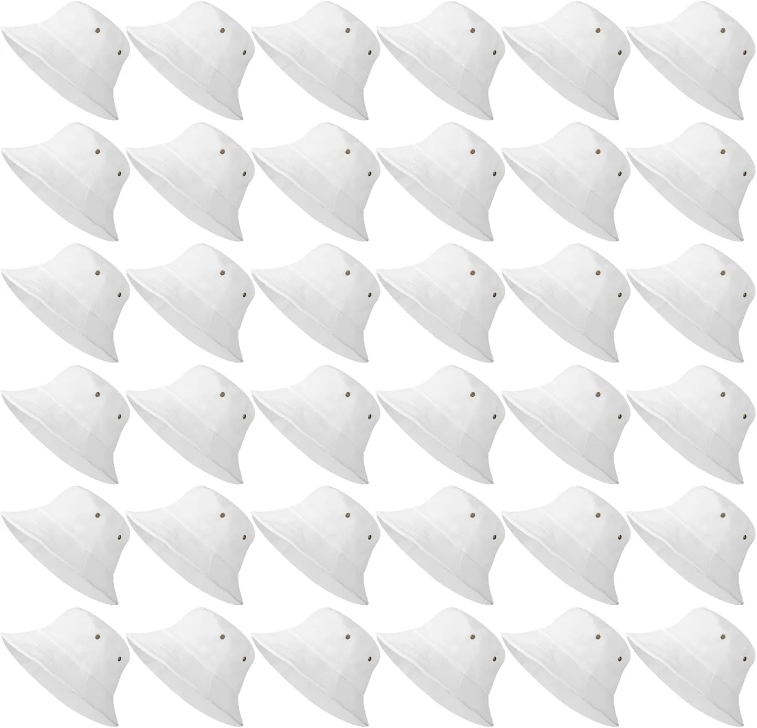Xtinmee 36 Pcs Washed Cotton Bucket Hats Bulk Packable Unisex Trendy Lightweight Travel Summer Sun Hats for Women Men