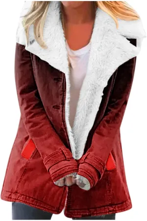 XUETON Women's Casual Zip Up Anork Jackets Sherpa Fleece Lined Parka Warm Heavyweight Faux Fur Hooded Anorak Utility Hiking Ski