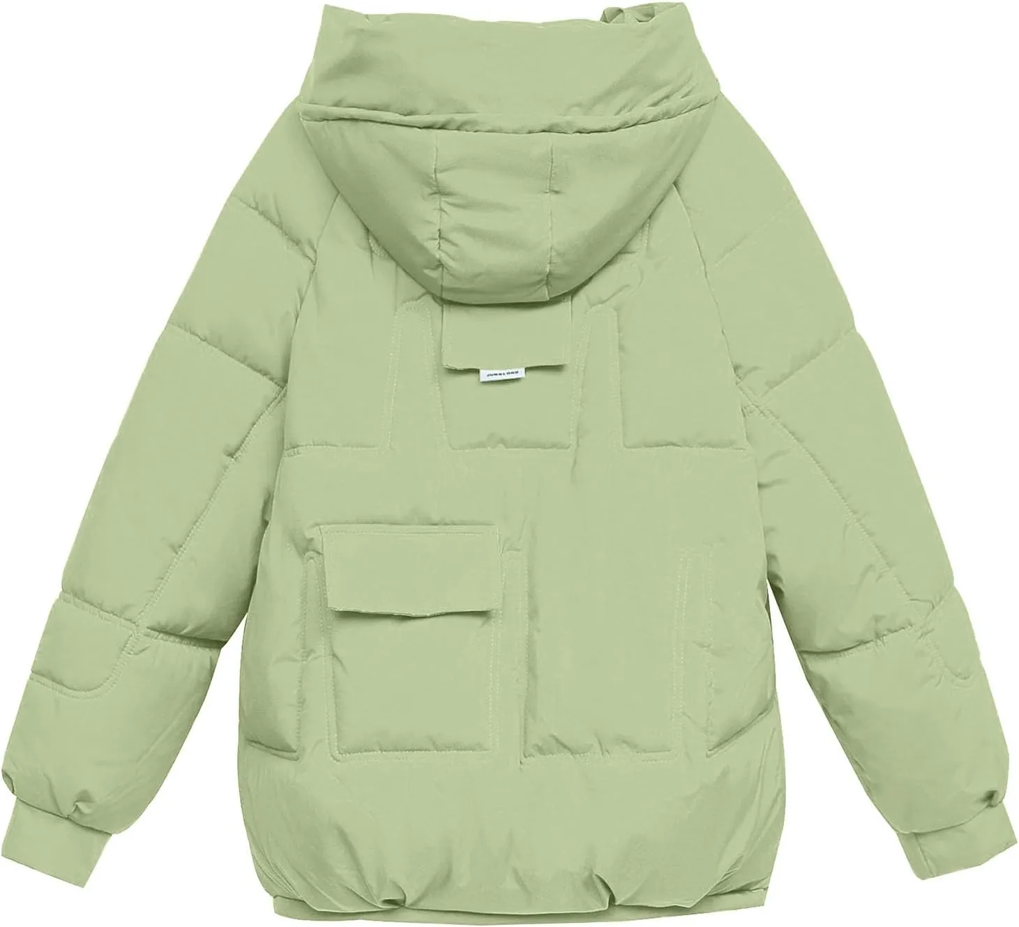 XUNRYAN Puffer Jackets Womens Baggy Winter Warm Down Coat Quilted Lightweight Cropped Jackets Outdoor Overcoat Activewear