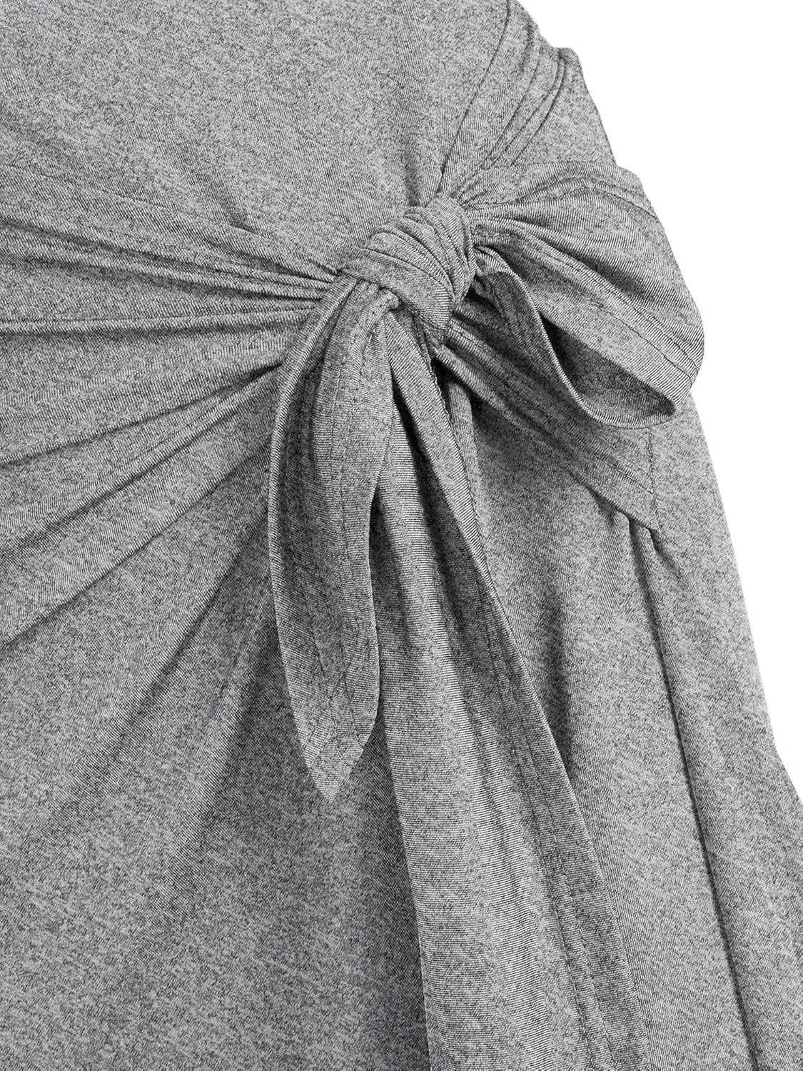 ZAFUL Women's Boho Skirt Asymmetrical Skirts Tied Floral Paisley Printed High Waist Ruched Skirts for Women