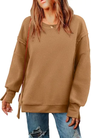 Zeagoo Women'S Fleece Sweatshirts Casual Pullover Long Sleeve Tunic Hoodies Fall Winter Coat Fuzzy Jackets