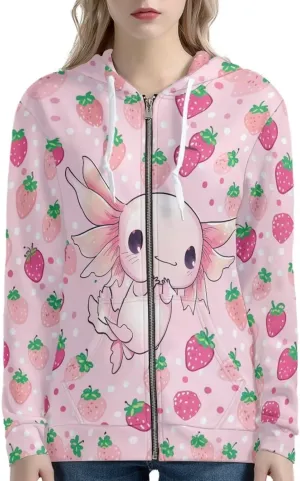 ZOUTAIRONG Trendy Zip Up Jacket Hoodies for Teen Girls Fall Clothes XS-5XL Activewear Fashion Tops Y2K Clothing