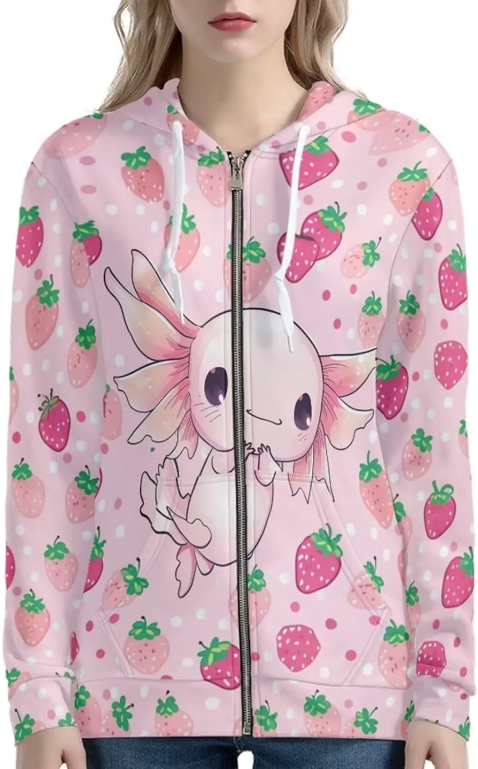 ZOUTAIRONG Trendy Zip Up Jacket Hoodies for Teen Girls Fall Clothes XS-5XL Activewear Fashion Tops Y2K Clothing