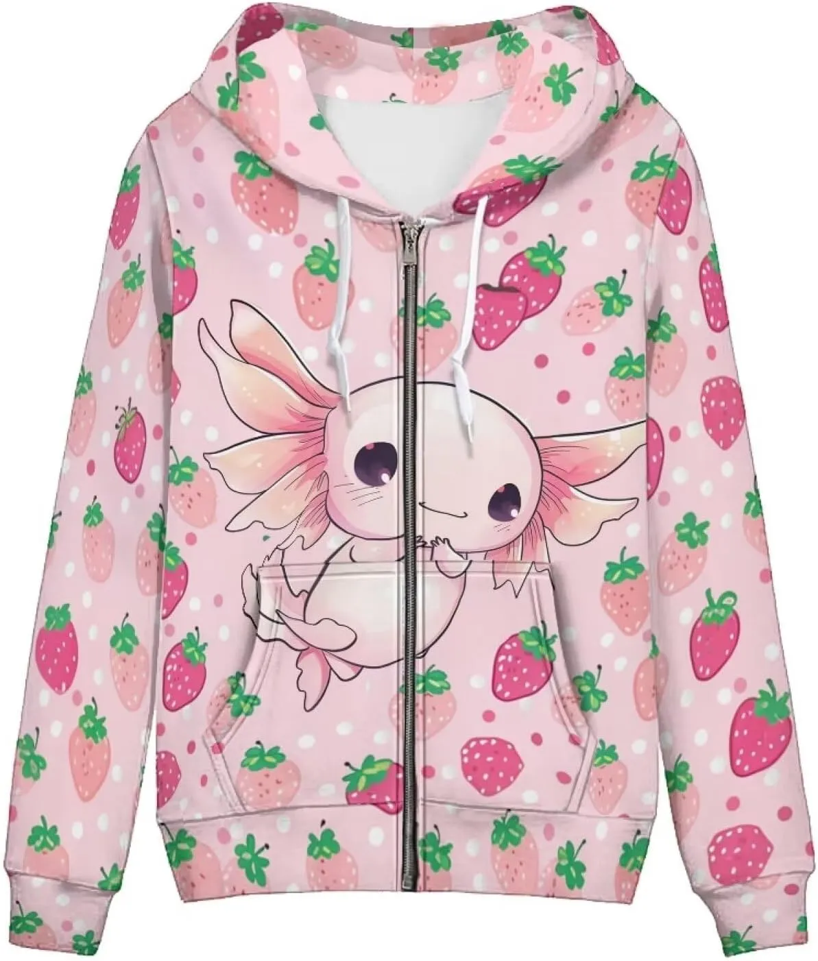 ZOUTAIRONG Trendy Zip Up Jacket Hoodies for Teen Girls Fall Clothes XS-5XL Activewear Fashion Tops Y2K Clothing